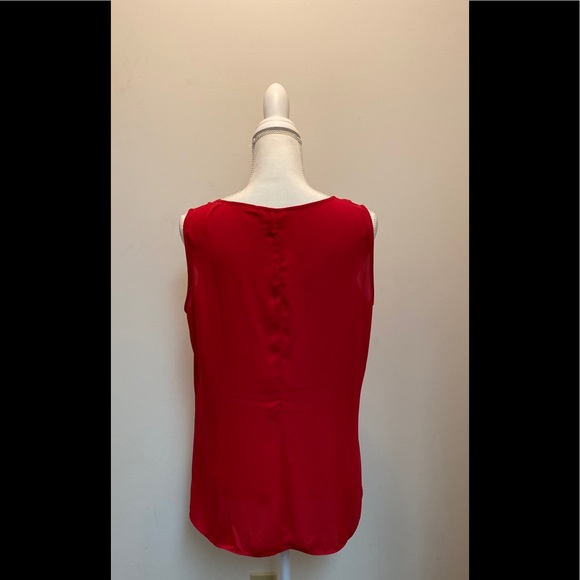 White House Black Market Sleeveless Red Shell - Picture 2 of 7